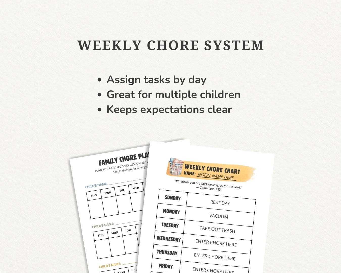 Kids Chore Chart & Daily Routine Pack - Image 8